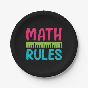 Geschenke Lehrer   Math Rules Pappteller