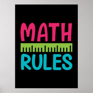 Geschenke Lehrer Math Rules Poster