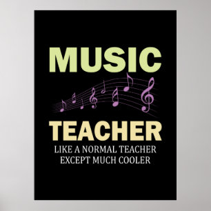 Geschenke Lehrer   Musiklehrer Viel Cooler Poster