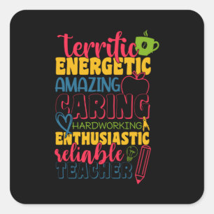 Geschenke Lehrer   Phantastischer Gekümmert Lehre Quadratischer Aufkleber