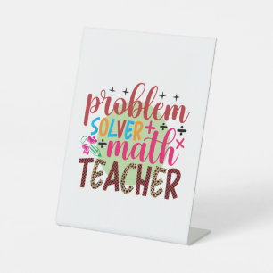 Geschenke Lehrer   Problem Solver Match Lehrer Sockelschild