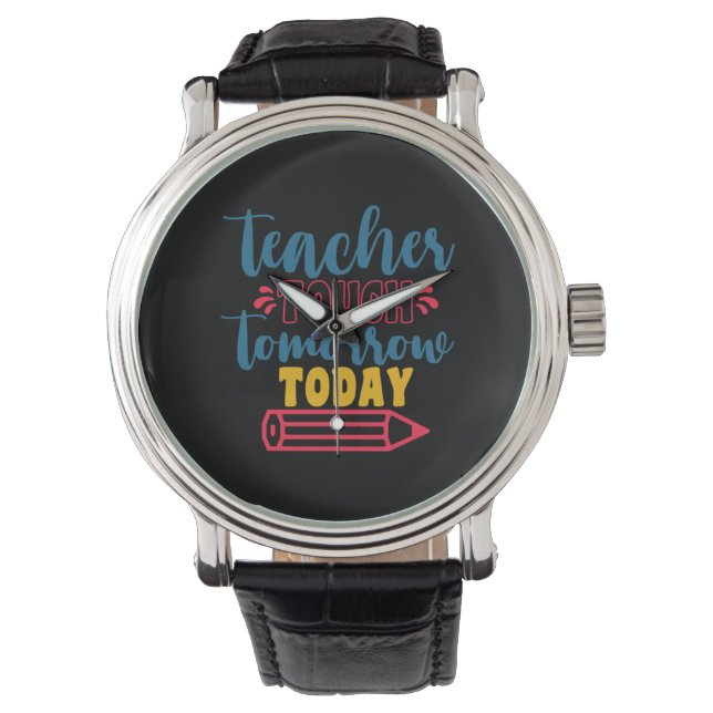 Geschenke Lehrer | Touch Lehrer morgen Armbanduhr (Vorderseite)