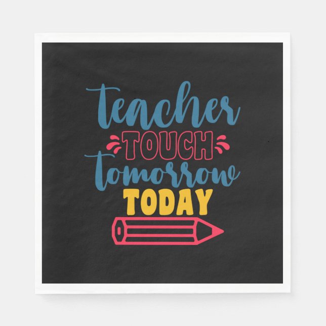 Geschenke Lehrer | Touch Lehrer morgen Serviette (Vorderseite)