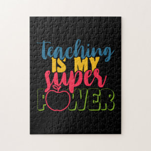 Geschenke Lehrer Unterrichten ist mein Super-Pow Puzzle