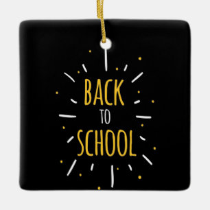 Geschenke Lehrer   Zurück zur Schule Keramikornament