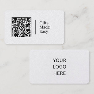 Geschenke leicht gemacht Anpassbarer QR-Code und Visitenkarte