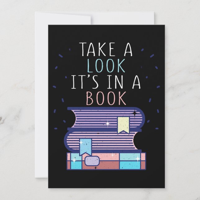 Geschenke lesen in einem Buch Dankeskarte (Vorderseite)