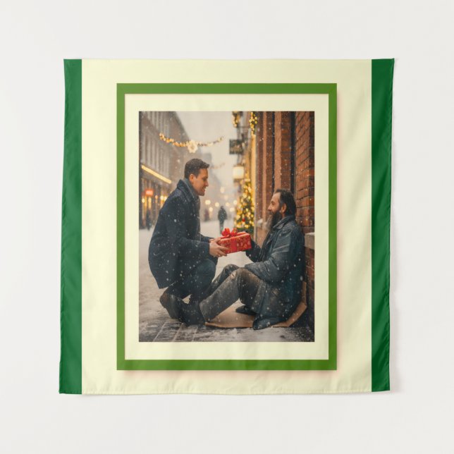 GESCHENKE MACHEN WEIHNACHTEN ZU ETWAS BESONDEREM WANDTEPPICH (Vorderseite)