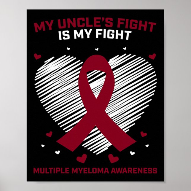 Geschenke Onkel Multiple Myeloma Awareness Product Poster (Vorne)