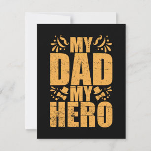 Geschenke Papa Mein Papa mein Held Mitteilungskarte