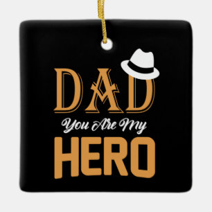 Geschenke Papa   Papa Du bist mein Held Keramikornament