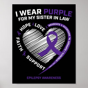 Geschenke Produkte Frauen Lila Schwester Epilepsie Poster