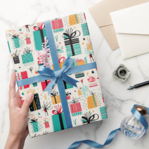Geschenke Schleifen Festliche Feiertage Muster Ges Geschenkpapier