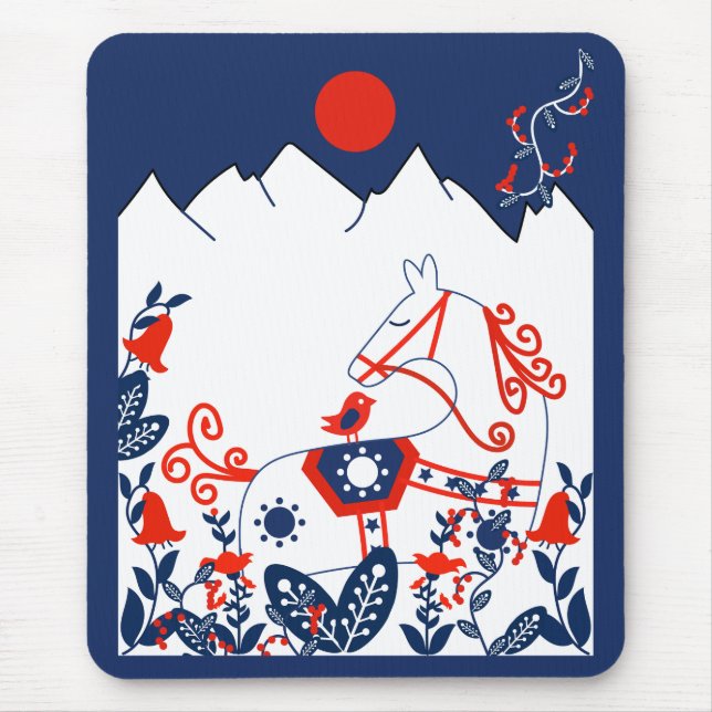 Geschenke schwedischer und finnischer Volkskunst Mousepad (Vorne)