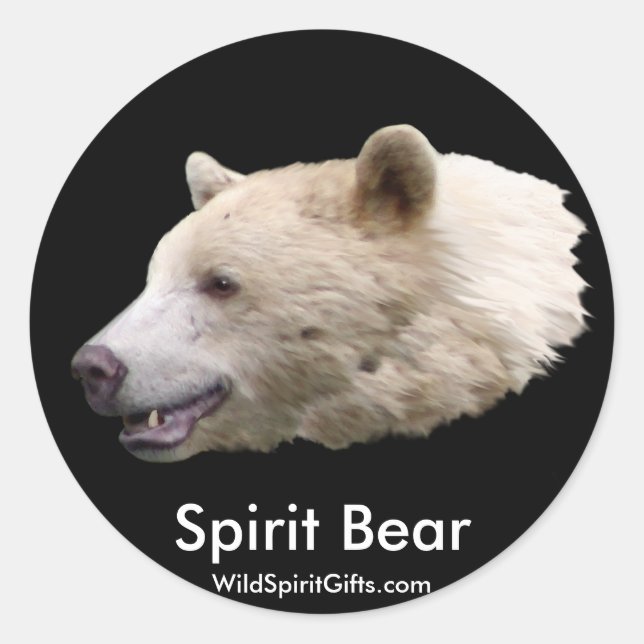 Geschenke "Spirit Bear" Runder Aufkleber (Vorderseite)