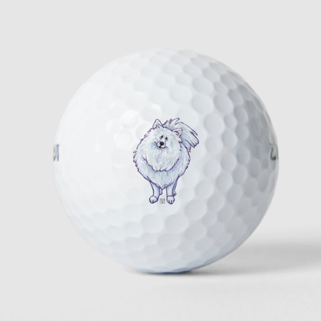 Geschenke und Accessoires aus weißem Spitz Golfball (Vorderseite)