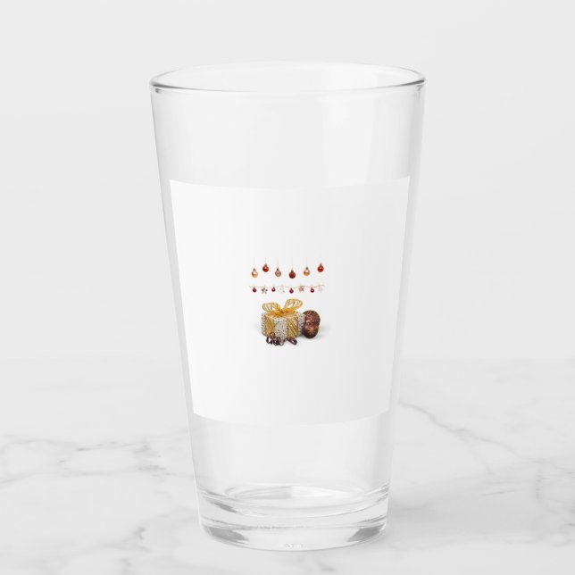 Geschenke und Christbaumkugeln Glas (Vorderseite)