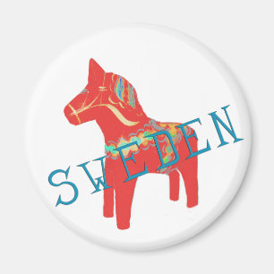 Geschenke und Grüße des schwedischen Dala Horses Magnet