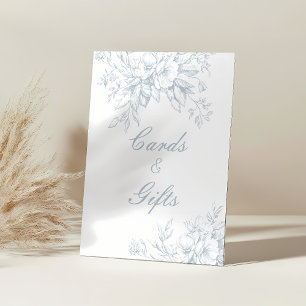Geschenke und Karten Blumenschmuck Hochzeit Sockelschild