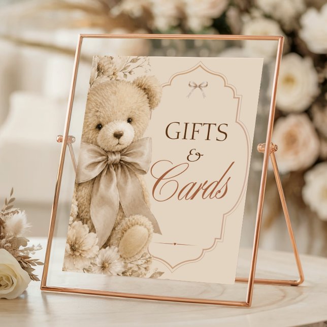 Geschenke und Karten Schild Beige Neutral (Von Creator hochgeladen)