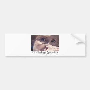 Geschenke und Kleid Anti-Hillary Clinton 2016 Autoaufkleber