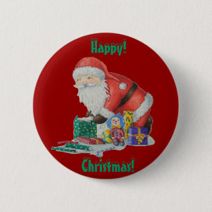 Geschenke und Spielzeug für Weihnachten Button