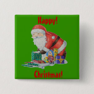 Geschenke und Spielzeug für Weihnachten Button