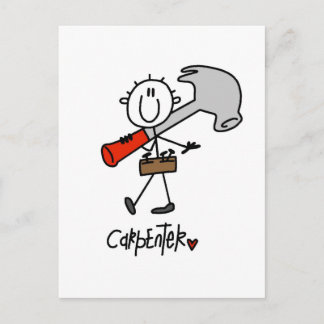 Geschenke und Strichmännchen für Handwerker Postkarte
