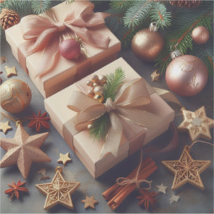 Geschenke und Weihnachtsschmuck Aufkleber