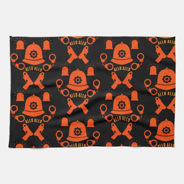 Geschenke und Zubehör der britischen Polizei Geschirrtuch (Horizontal)