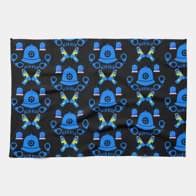 Geschenke und Zubehör der britischen Polizei Geschirrtuch (Horizontal)