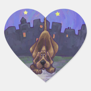 Geschenke und Zubehör für Hunde Herz-Aufkleber