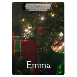 Geschenke unter dem Baum Weihnachtsfeiertag Klemmbrett