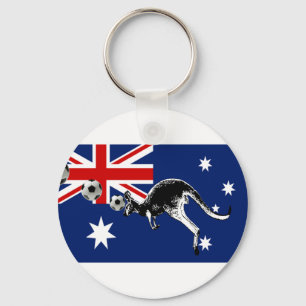 Geschenke unter der Flagge Australiens Schlüsselanhänger