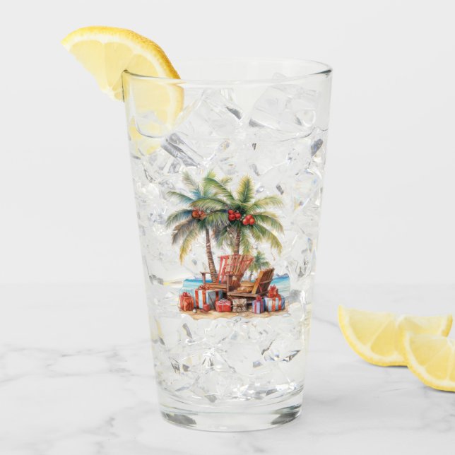 Geschenke unter der Palme Glas (Vorderseite Ice)