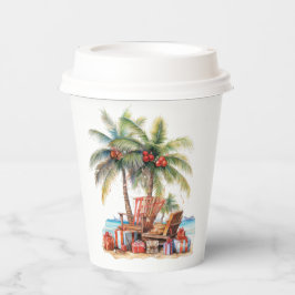 Geschenke unter der Palme Pappbecher