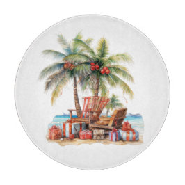 Geschenke unter der Palme Schneidebrett