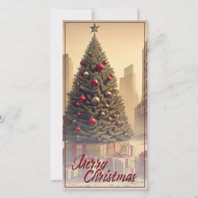 Geschenke unter einem Baum in einer giftigen apoka (Vorderseite)