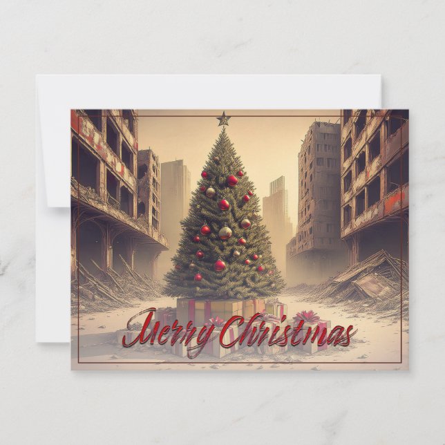 Geschenke unter einem Baum in einer giftigen apoka (Vorderseite)