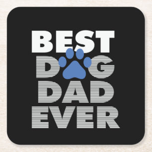 Geschenke Vater   Bester Hund-Vater je Rechteckiger Pappuntersetzer