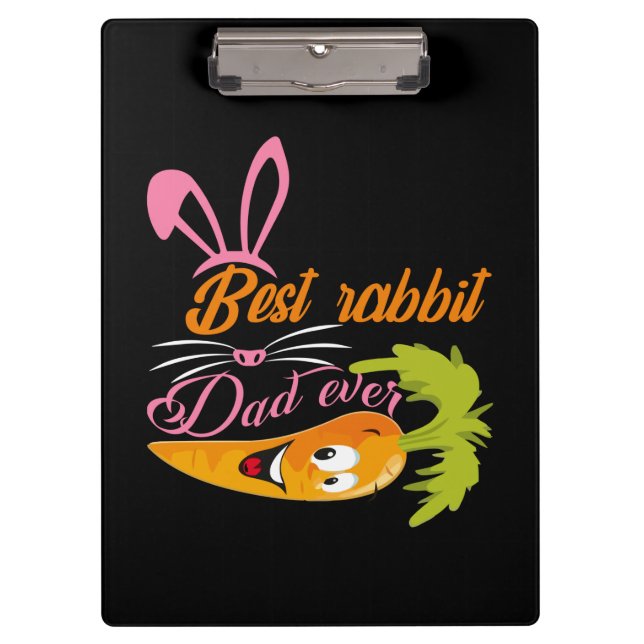 Geschenke Vater | Bester Rabbit Vater je Klemmbrett (Vorderseite)