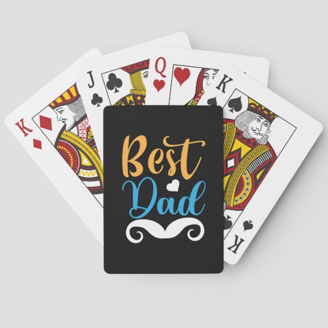 Geschenke Vater | Bester Vater Spielkarten (Rückseite)
