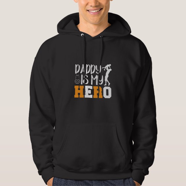 Geschenke Vater | Daddy ist mein Held Hoodie (Vorderseite)