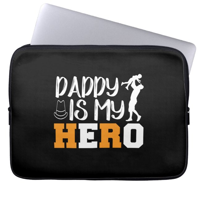 Geschenke Vater | Daddy ist mein Held Laptopschutzhülle (Vorderseite)
