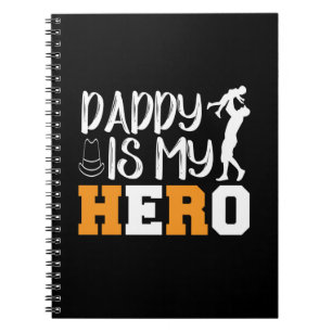 Geschenke Vater   Daddy ist mein Held Notizblock