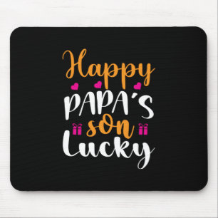 Geschenke Vater   Happy Papas Sohn Lucky Mousepad