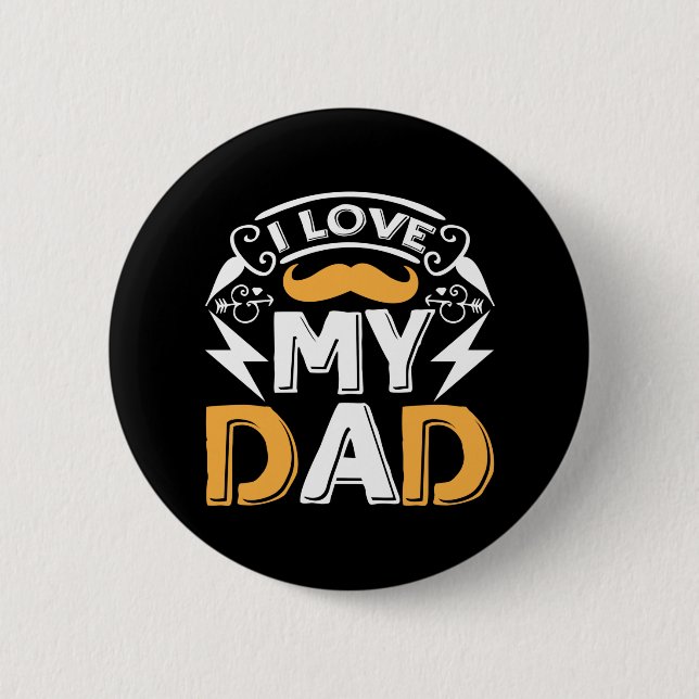 Geschenke Vater | I Liebe Mein Vater Button (Vorderseite)
