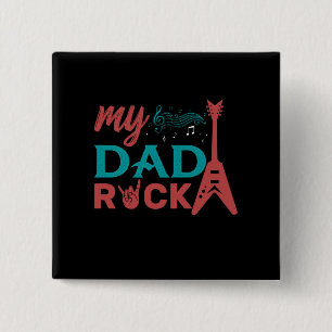 Geschenke Vater Mein Vater Rock Button