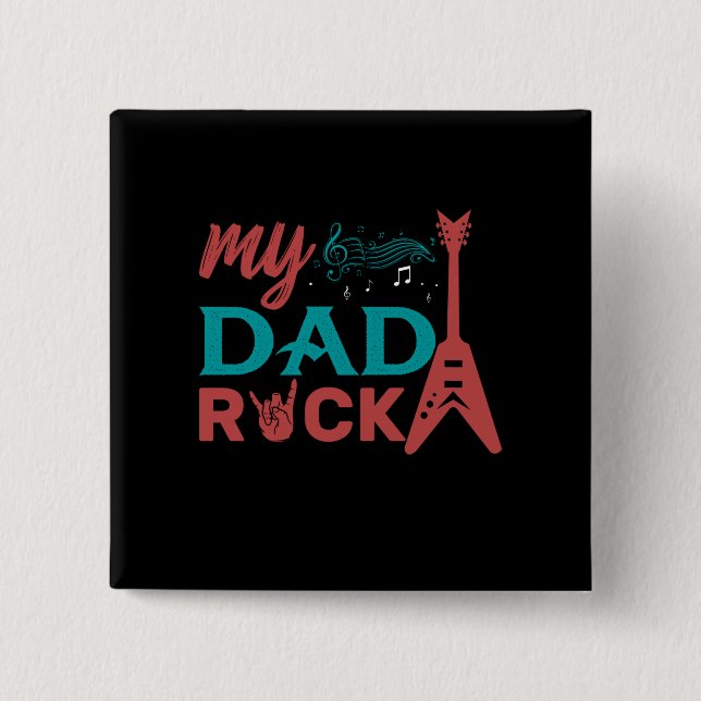 Geschenke Vater | Mein Vater Rock Button (Vorderseite)