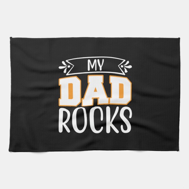 Geschenke Vater | Mein Vater Rocks Geschirrtuch (Horizontal)
